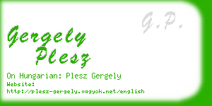gergely plesz business card